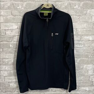 Koppen Men's Black Lightweight 1/2 Zip Pullover